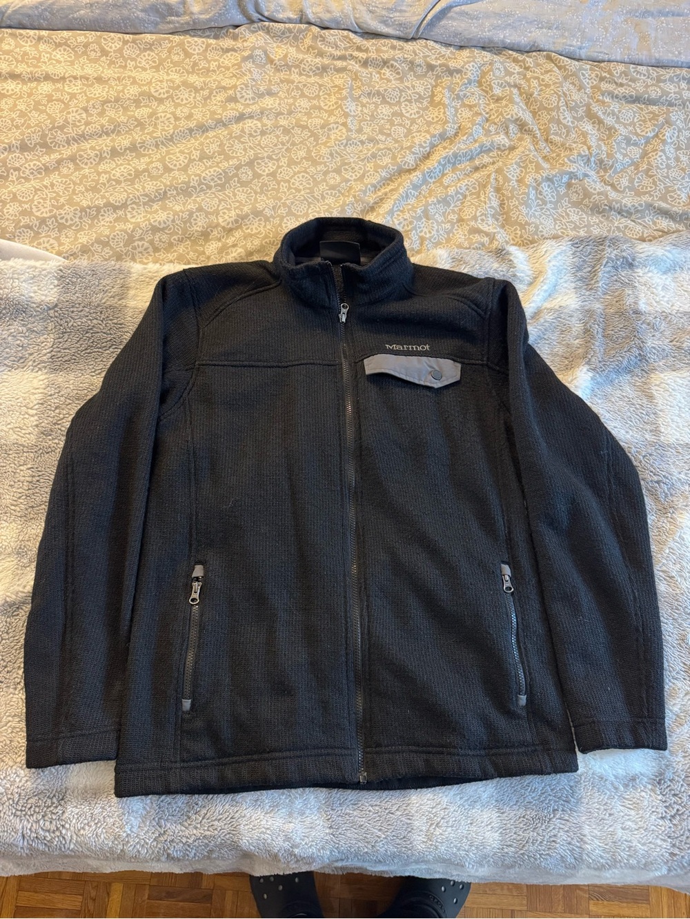 Marmot Black Full-Zip Fleece with Chest Pocket